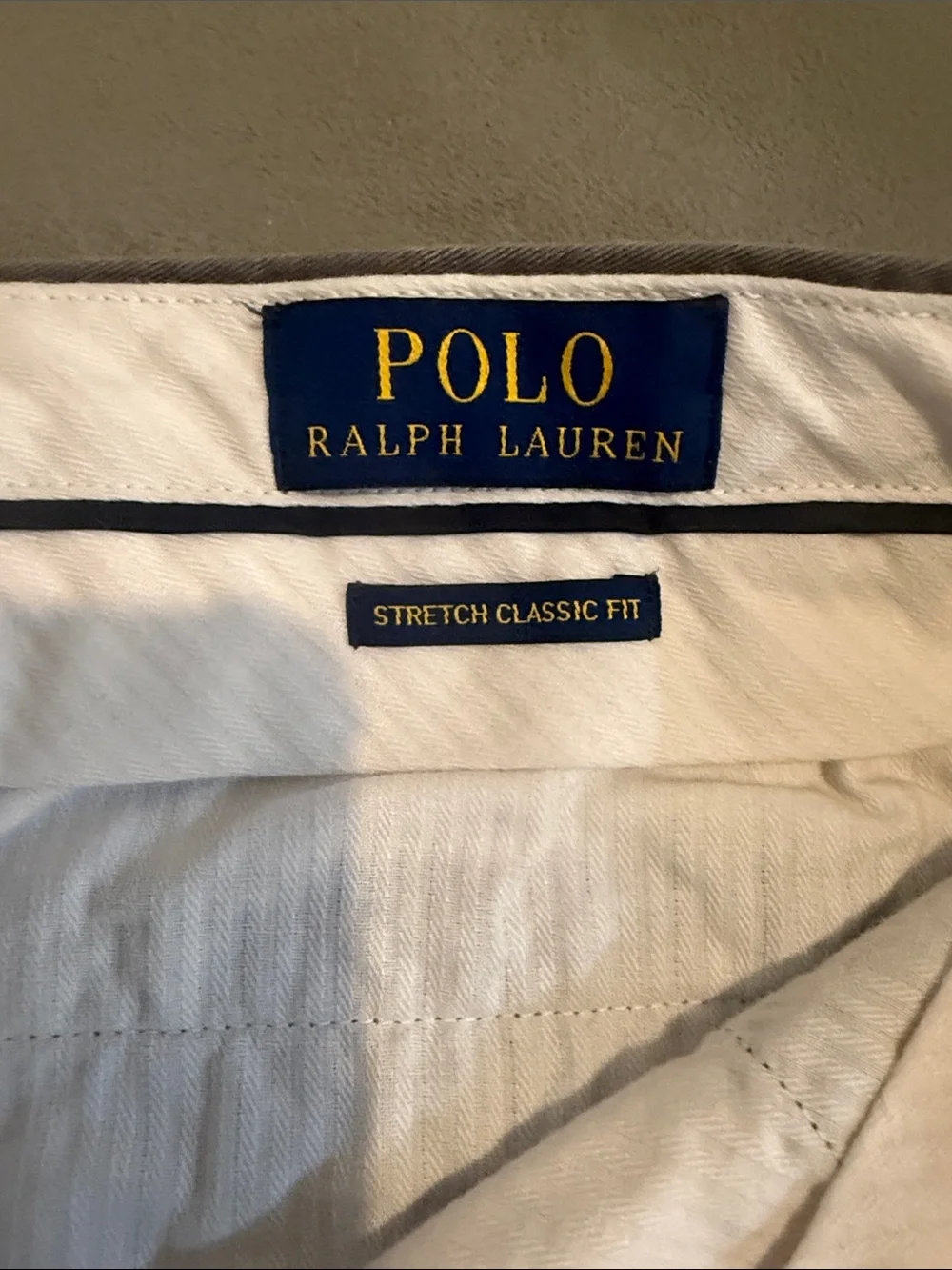 Polo by Ralph Lauren Embroidered Gray Cotton Chino Shorts
